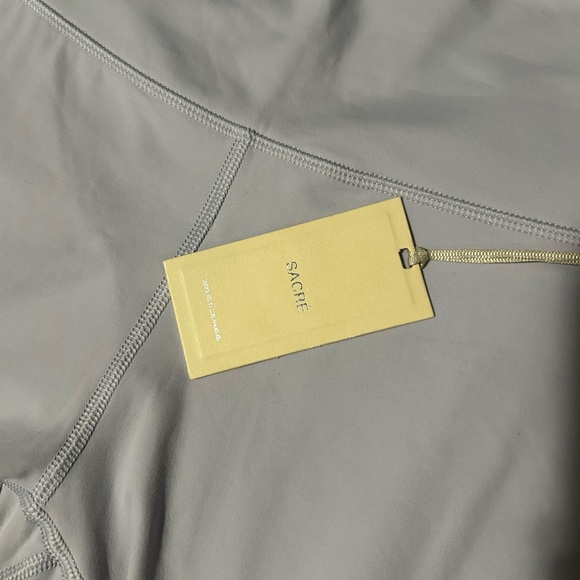 Sacre Size L Women's Leggings Light Purple High Waisted Active Pants - Picture 4 of 6